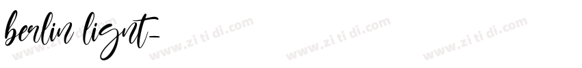 berlin lignt字体转换